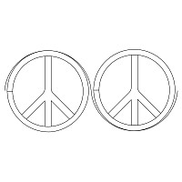 peace sign border 001